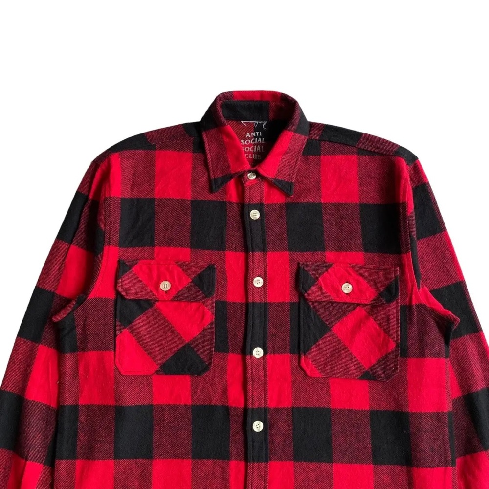 New Red and Black Plaid Flannel Shirt